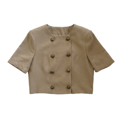 Giacca corta doppiopetto — Beige / sabbia