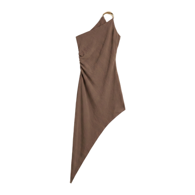 Vestito monospalla con anello